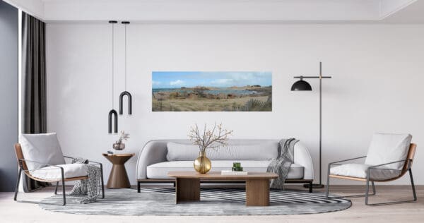 Interior Living Room Wall Mockup - 3d Rendering, 3d Illustration