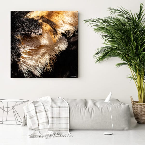 Mock up poster, sofa, palm tree, hipster background, 3d illustra