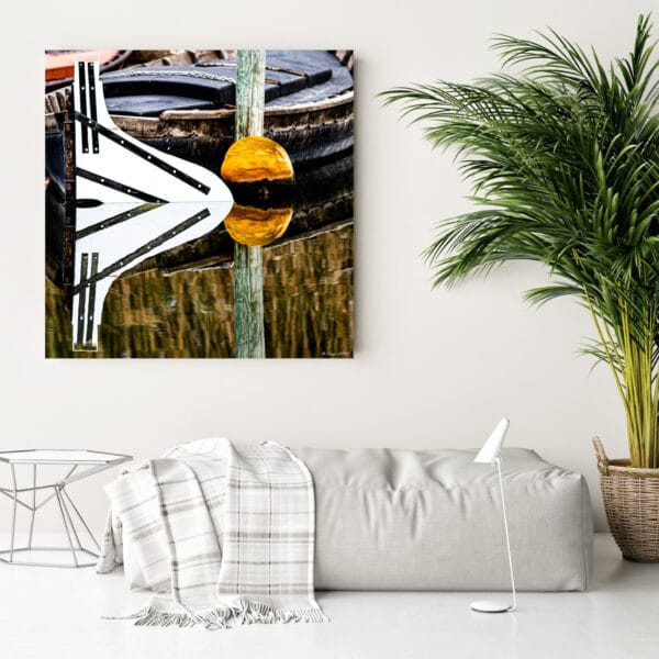 Mock up poster, sofa, palm tree, hipster background, 3d illustra